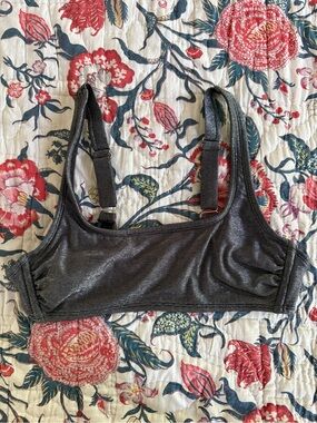 Xhilaration Charcoal Shimmer Bikini Top